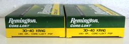 2 Full Vintage Boxes Remington Core-Lokt .30-40 Krag 180 gr. PSP Cartridges Ammunition...