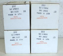 3 Full Boxes and 1 Partial Box of 24 CNC Cartridge Co. .222 Rem.... 50 gr. V-Max Cartridges