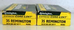 2 Full Boxes Remington Express Core-Lokt .35 Remington 200 gr. SP Cartridges Ammunition...