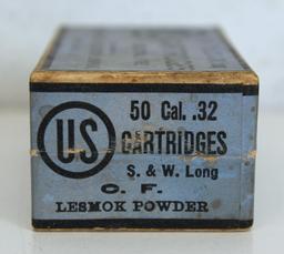 Full Vintage Two Piece Box U S Cartridge Co. .32 S&W Long Cartridges Ammunition...