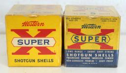 2 Different Full Vintage Boxes Western Super X .410 Ga. 2 1/2" Shotshells Ammunition...