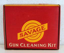 New Old Stock Vintage Savage Gun Cleaning Kit in Original Box, includes Oil, Grease, Solvent...