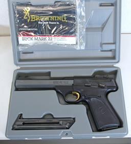 Browning Buck Mark .22 Cal. Semi-Auto Pistol Pro Target 5 1/2" Bull Barrel... Lightly Used in Case..