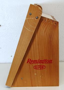 Vintage Remington Store Counter Top 22 Cartridge Display Full of Empty Boxes, 9" Wide 10" Tall