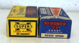 Full Vintage Box Federal Hi-Power Xcess Speed .22 Short and Full Vintage Box Western Super-X .22