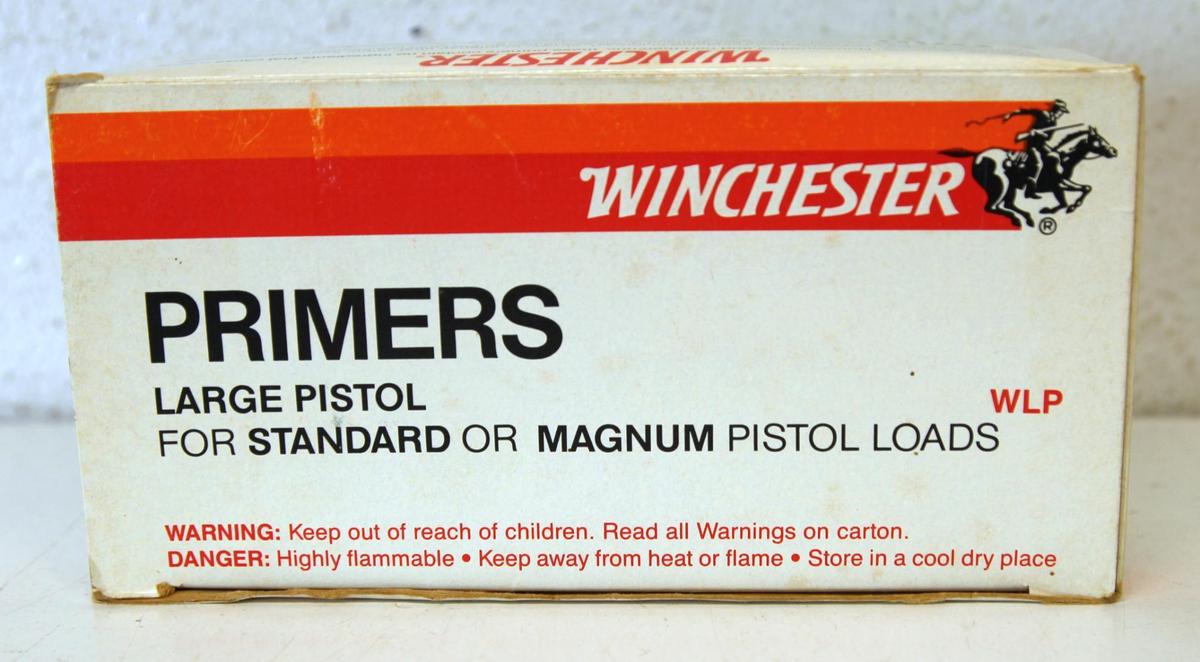 Full Box 1,000 Winchester Primers Large Pistol WLP for Standard or Magnum Pistol Loads Reloading...