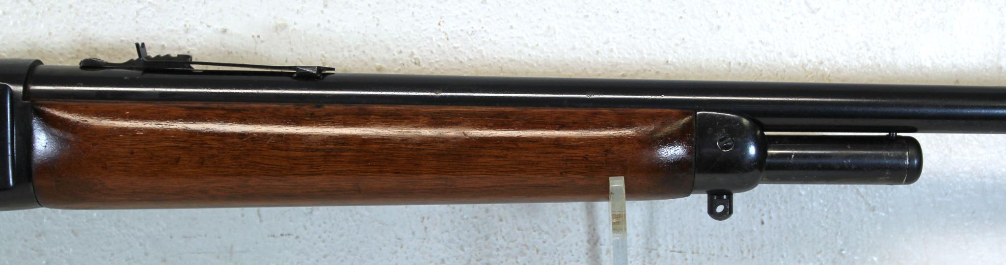 Winchester Model 71 .348 WCF Lever Action Rifle Under Left Side Wrist of Stock by Receiver is Small