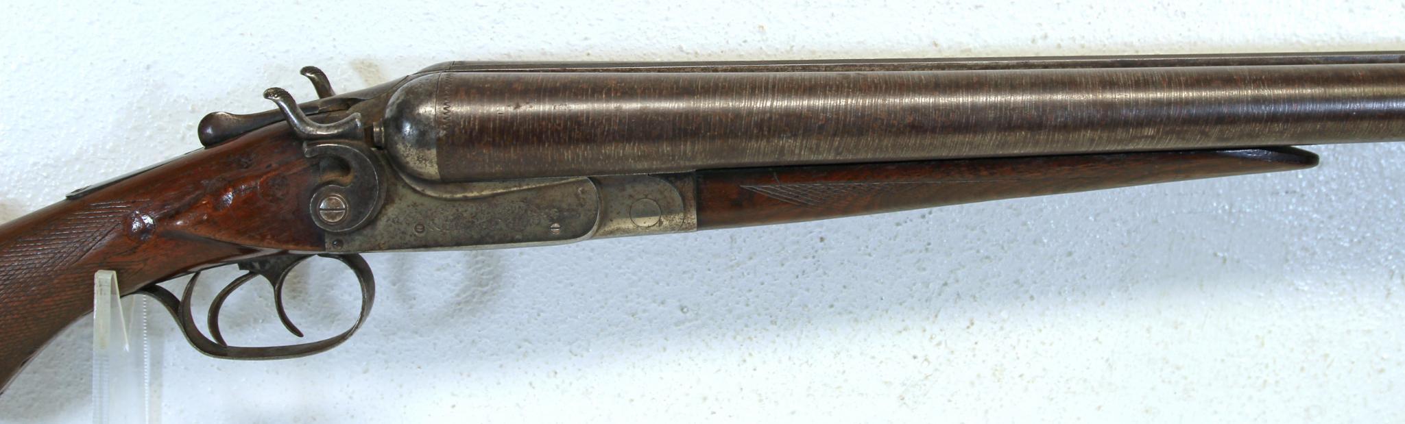 Ithaca 10 Ga. External Hammer Side by Side Shotgun 32" Damascus Barrels... Raised Solid Rib... Wrist