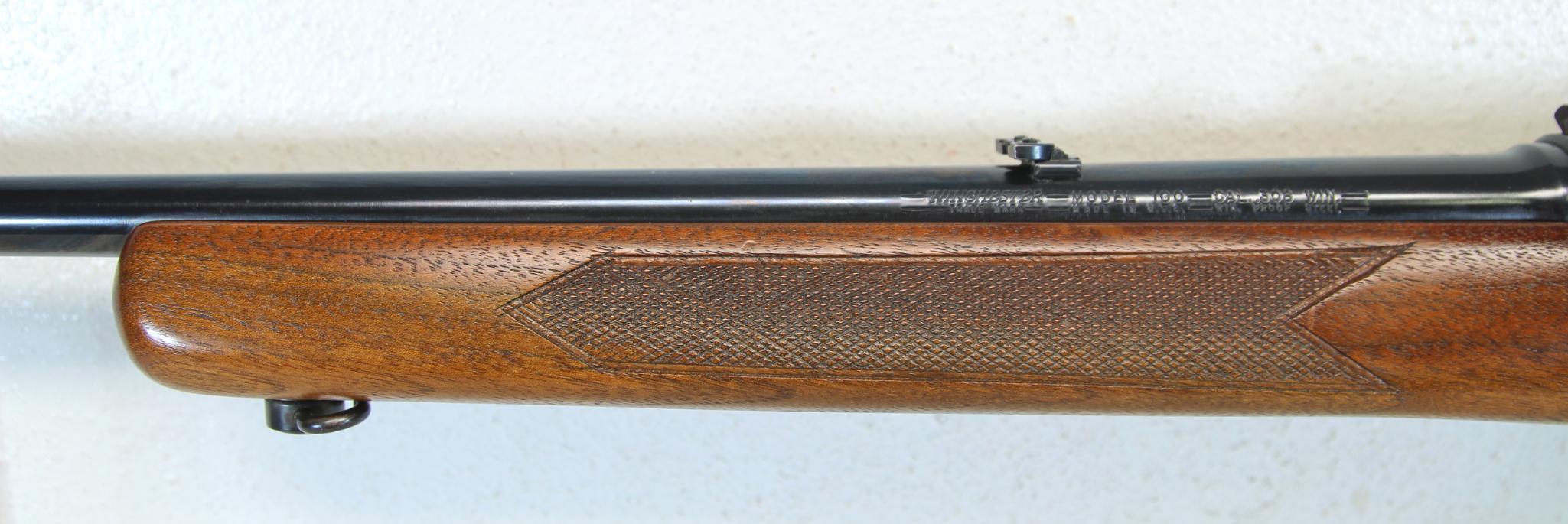 Winchester Model 100 .308 Win. Semi-Auto Rifle Scope Mount on Top of Receiver... Nice Checkered Wood