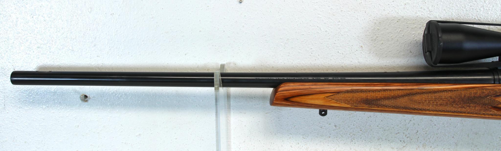 Remington Model 700 .270 Win. Bolt Action Rifle w/Burris 3X-9X Fullfield Scope Checkered Laminated