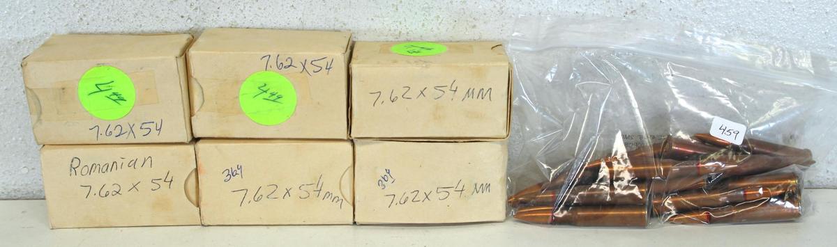 6 Full Boxes Plus 24 Loose Rounds 7.62x54 mm Cartridges Ammunition...