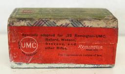 Full Vintage Sealed Two Piece Box Remingrton UMC .32 Extra Long Rimfire Black Powder Cartridges