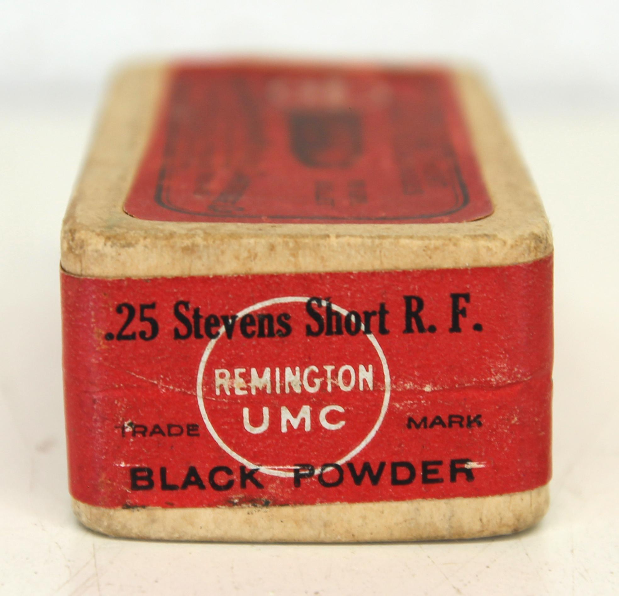 Full Vintage Sealed Two Piece Box Remington UMC .25 Stevens Short Rimfire Cartridges Ammunition...
