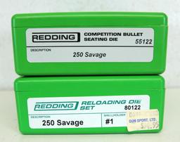 2 Redding Reloading Die Sets for .250 Savage - 1 is Competition Bullet Seating Die...