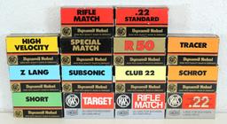 14 Full Different Boxes RWS Dynamit...Nobel Made in Germany .22 Cartridges Ammunition...