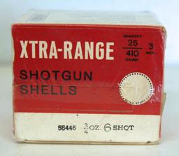 Full Vintage Box Sears Xtra-Range .410 Ga. 8 Shot 3" Shotshells Ammunition...