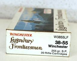Full Box Winchester Commemorative Legendary Frontiersman .38-55 Winchester 255 gr. SP Cartridges