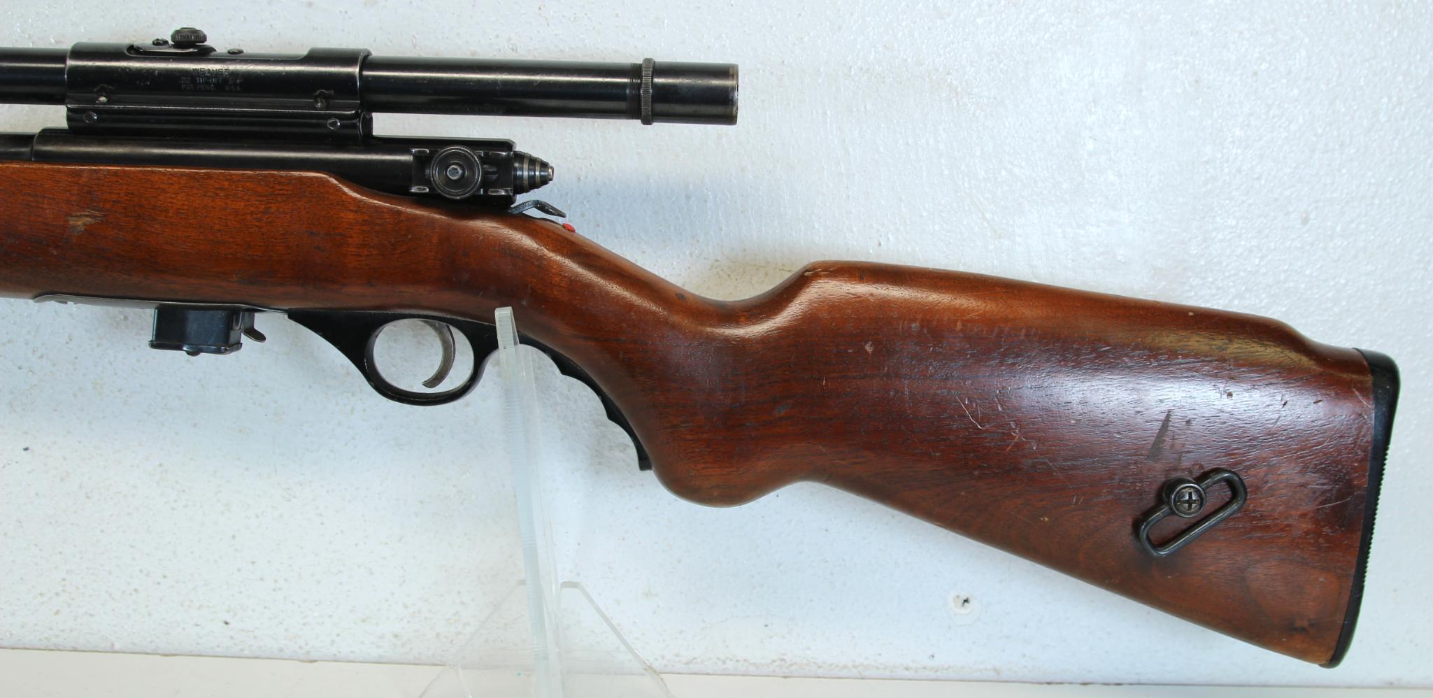 O.F. Mossberg Model 142-A .22 S,L,LR Bolt Action Clip Fed Rifle w/Weaver G4 Scope SN#NSN...