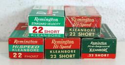 5 Full Different Vintage Boxes Remington .22 Short Cartridges Ammunition...