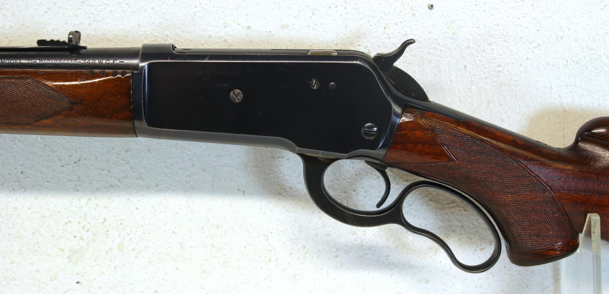 Winchester Model 71 .348 WCF Lever Action Rifle Deluxe Checkered Wood... Shotgun Butt Stock... SN#10