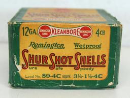 Old Vintage Two Piece Box Remington UMC Shur Shot 12 Ga. Shotgun Shells Ammunition - Box Full of