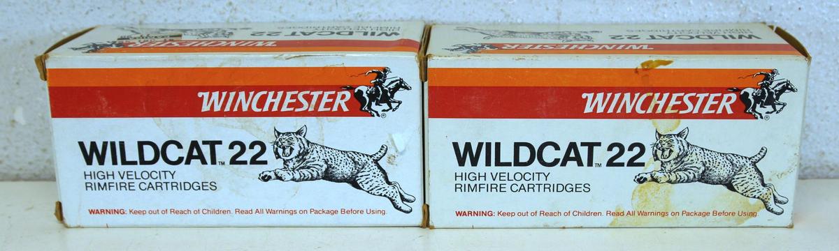 2 Full Brick Boxes Winchester Wildcat .22 LR High Velocity Cartridges Ammunition...