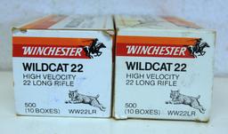 2 Full Brick Boxes Winchester Wildcat .22 LR High Velocity Cartridges Ammunition...