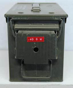 Metal Ammo Can with .40 S&W Cartridges Ammunition - 6 Full Boxes 20 - Mag Tech Guardian Gold, Barnes