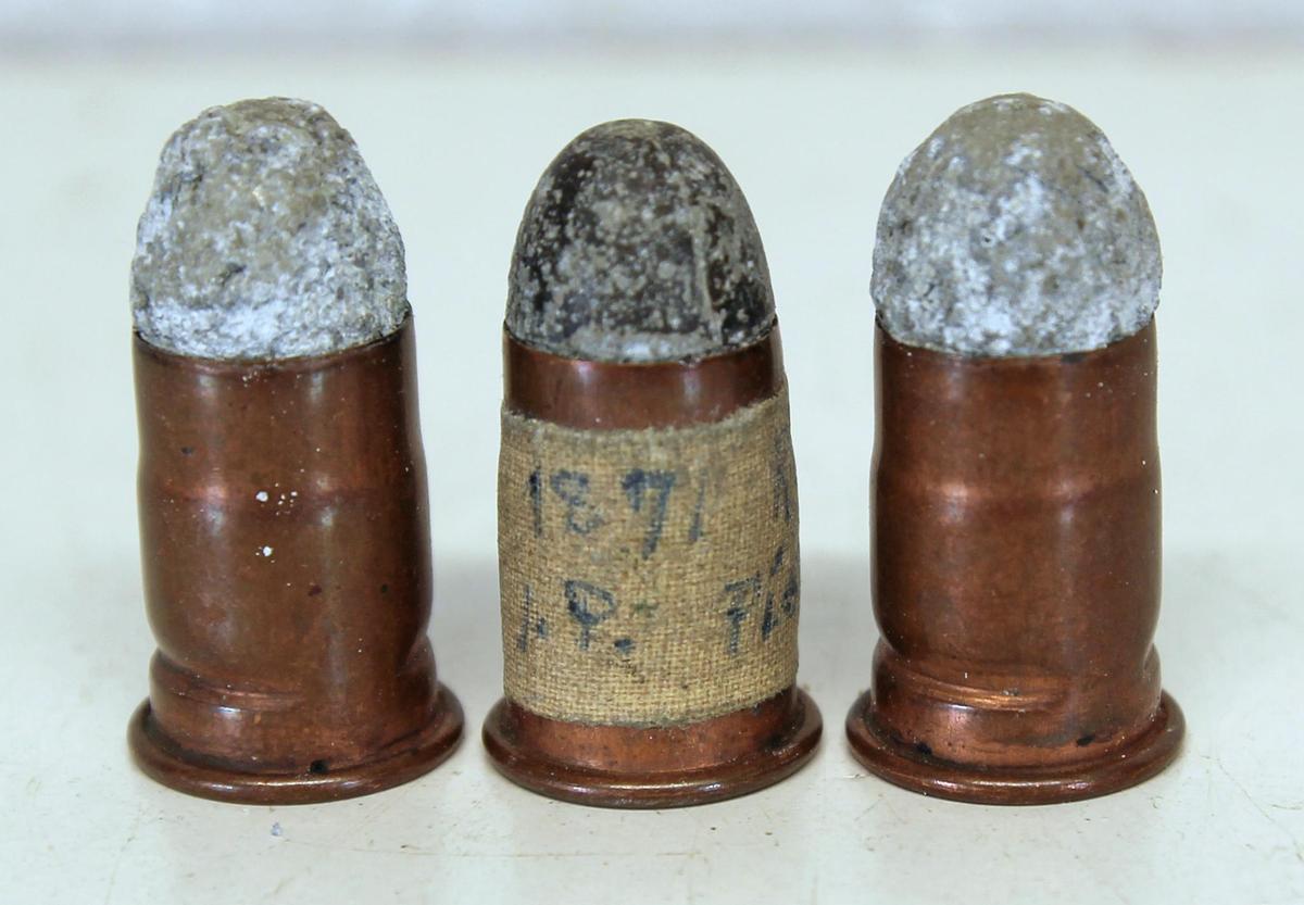 3 Rounds M71 .50 Army or .50 Rem Navy Collector Cartridges Ammunition