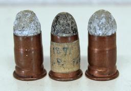 3 Rounds M71 .50 Army or .50 Rem Navy Collector Cartridges Ammunition