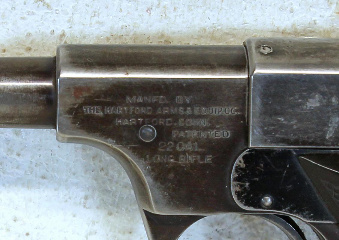 The Hartford Arms & Equipment Co. .22 LR Semi-Auto Pistol Manufacturer Predecessor to High Standard