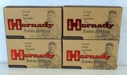 4 Boxes Hornady Custom .243 Win 100 gr BTSP Cartridges Ammunition - 2 Full Boxes, 1 Box 20 Once