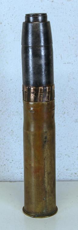 World War II Inert Artillery Shell 37 mm Marked III A2, Dated 1942