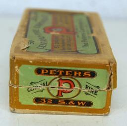 Full Vintage Two Piece Box Peters .32 S&W Cartridges Ammunition