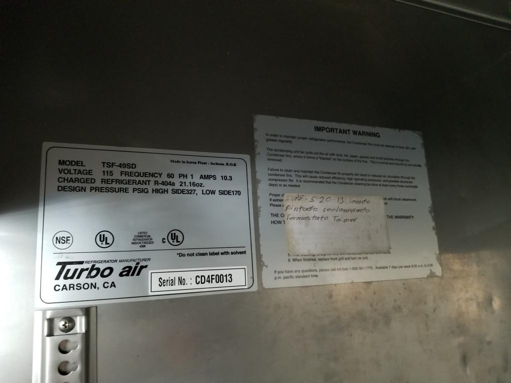 Turbo Air Deluxe Double Door Freezer