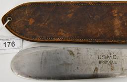 WWII U.S.M.C Bolo Corpsman Knife/Machete w/SHEATH