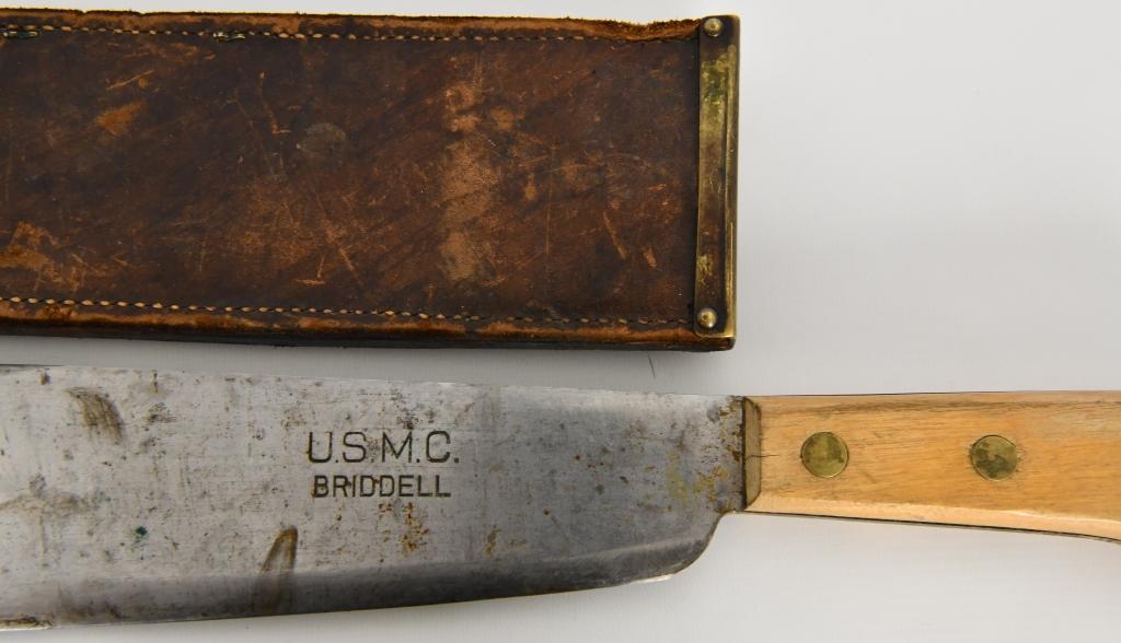 WWII U.S.M.C Bolo Corpsman Knife/Machete w/SHEATH