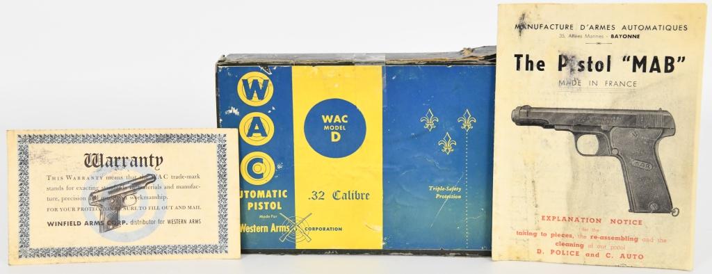 MAB Brevete Model D .32 ACP Pistol W/ Box