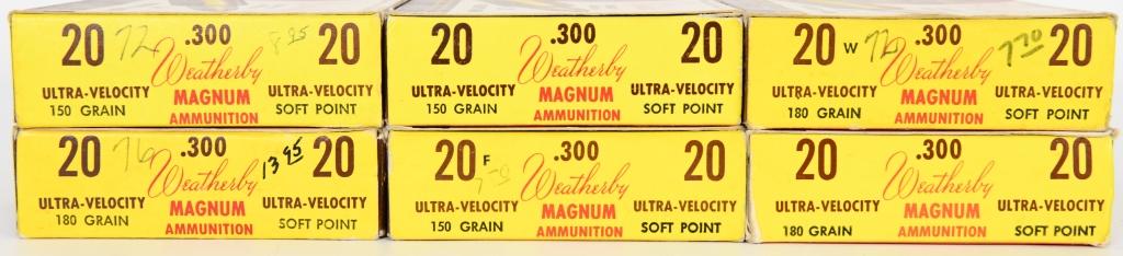 120 RDS OF WEATHERBY .300 MAG EMPTY CARTRIDGES