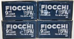 200 RDS OF FIOCCHI 9MM LUGER