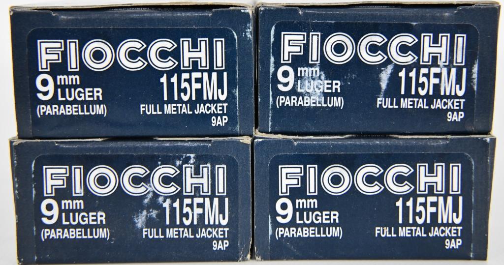 200 RDS OF FIOCCHI 9MM LUGER