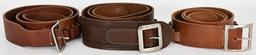 THREE LEATHER CARTRIDGE BELTS