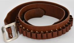 THREE LEATHER CARTRIDGE BELTS