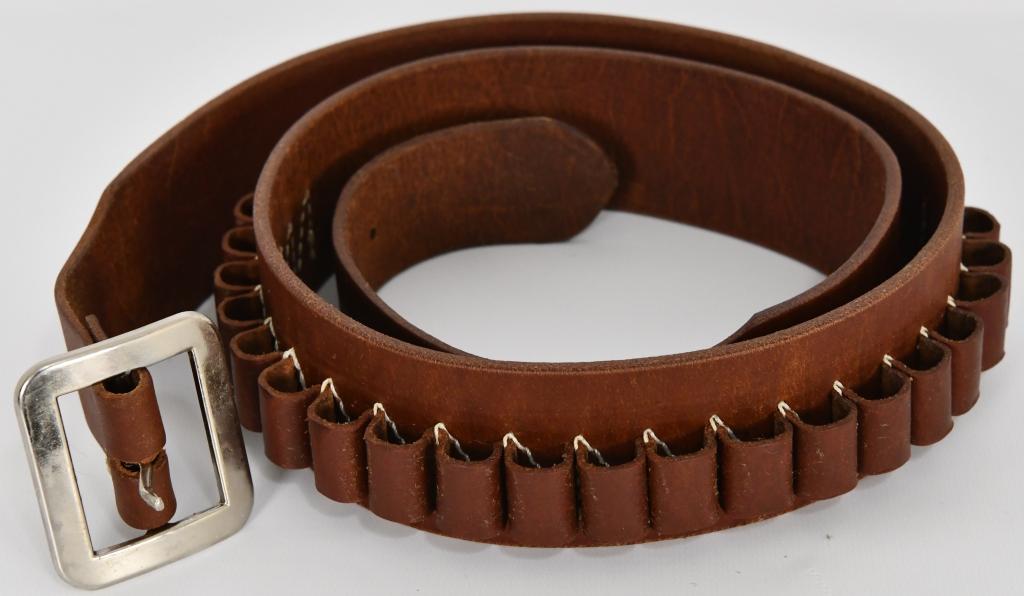 THREE LEATHER CARTRIDGE BELTS