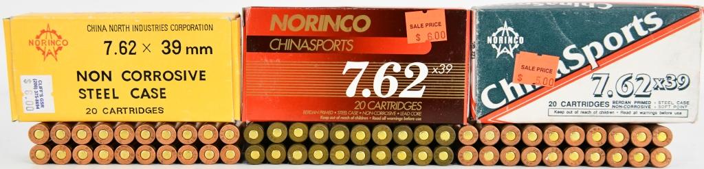 120 Rounds of 7.62x39 Ammunition