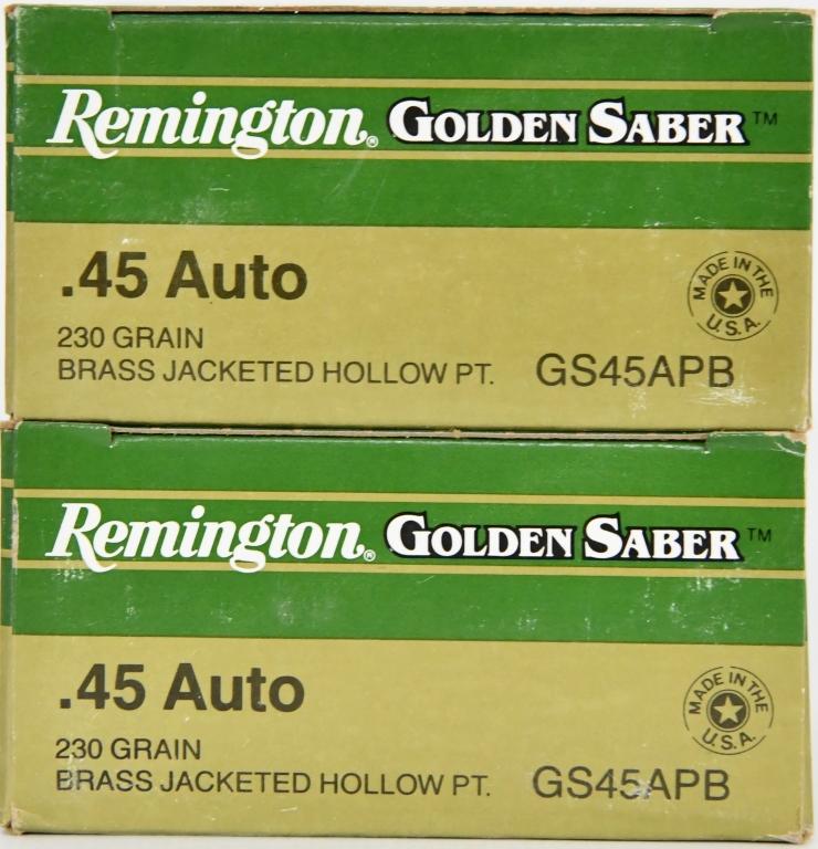 50 Rounds Remington Golden Saber .45 ACP Ammo