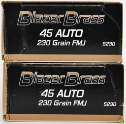 100 Rounds Of CCI Blazer .45 ACP Ammunition