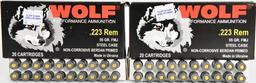 100 Rounds Wolf Performance 223 Remington Ammo
