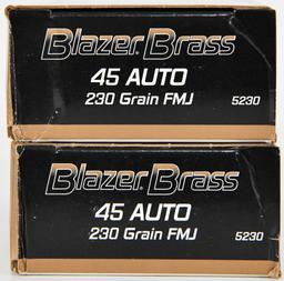 100 Rounds Of CCI Blazer .45 ACP Ammunition