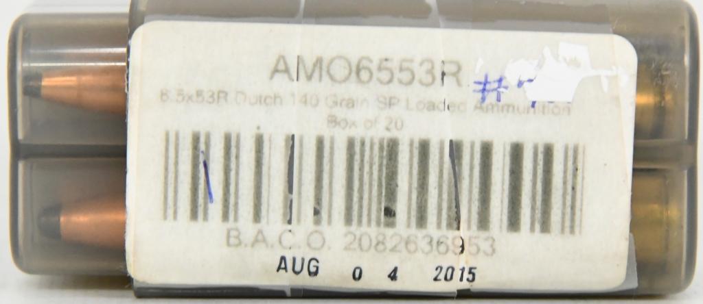 20 Rounds Of 6.5x53R Dutch SP Ammunition